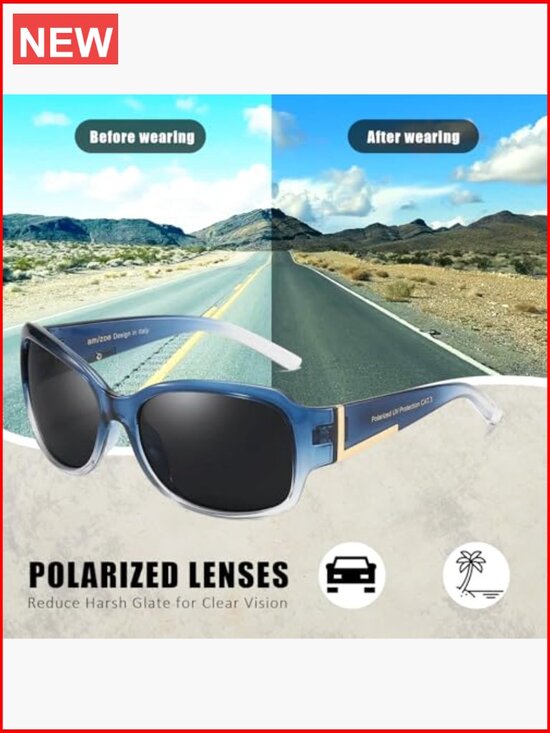 Polarized Wrap Around Sunglasses with UV400 Protection main image 4